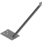 Mobile fence support strut | Height: approx. 1.00 m, for 1.20 m Mobile fence | galvanized, without clamp, without ground peg